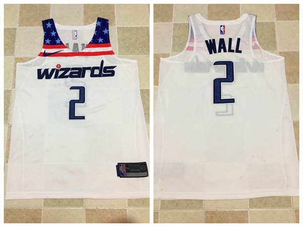 Men Washington Wizards 2 Wall White Nike NBA Jerseys